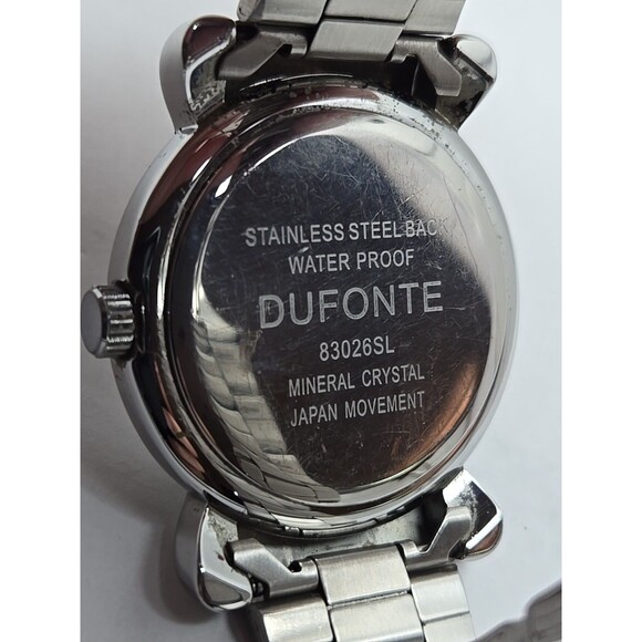 Dufonte Lucien Piccard Quartz Day Date 24 Hour New Battery 83026SL Mens Watch SS - Picture 11 of 11